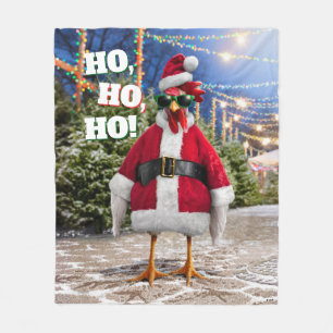 Couverture Polaire Poule de Noël