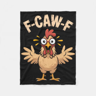 Couverture Polaire Poule hurlante choquée F-caw-f Vibration drôle de