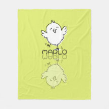 Poulet Jaune Heureux Doodle Nom Personnalisé