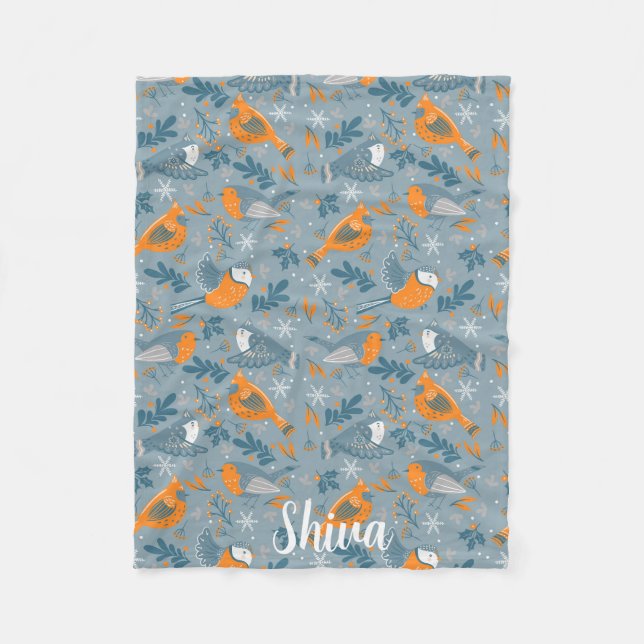 Couverture Polaire poupée de bébé Couchet de flottaison d'oiseaux de  (Devant)