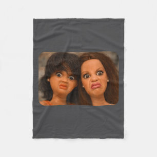 Couverture Polaire Poupée Drôle Visage Mème Hilarant Dégoûtant 2 Poup