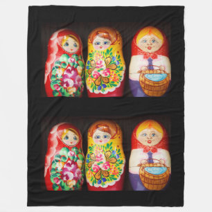 Couverture Polaire Poupées colorées Matryoshka