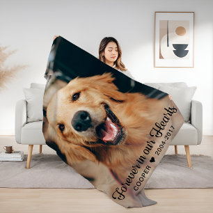 Couverture Polaire Pour toujours dans nos coeurs Photo commémorative 