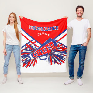 Couverture Polaire Pour un 📣 Pom-pom girl - Bleu, Blanc et Rouge