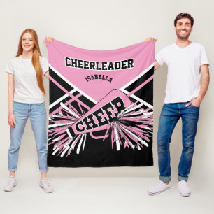 Couverture Polaire Pour un 📣 Pom-pom girl - rose, blanc et noir