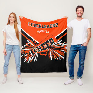 Couverture Polaire Pour une Pom-pom girl 📣 - orange, noir et blanc