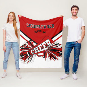 Couverture Polaire Pour une Pom-Pom Girl 📣 - Rouge, Blanc & Noir
