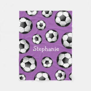 Couverture Polaire Pourpre brillant de ballon de football