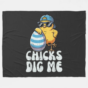 Couverture Polaire Poussins de Pâques me trouvent mignon œuf