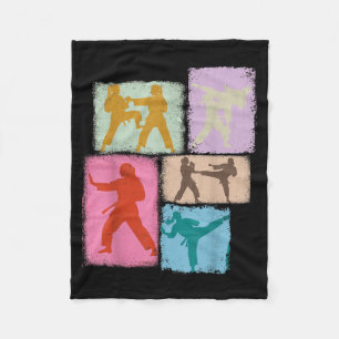Couverture Polaire Praticienne de karaté Collage Femmes Enfants Sense