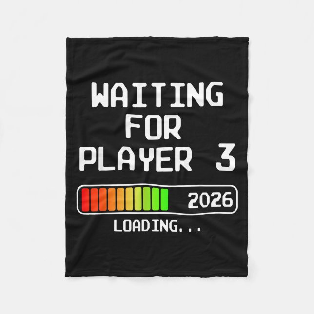 Couverture Polaire Pregnancy Announcement 2026 Waiting For Player 3 D (Devant)