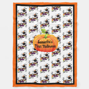 Couverture Polaire Premier Halloween Personnaliser Nom Mel Bébé Fleec