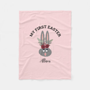 Couverture Polaire Premier lapin de Pâques lapin Blush rose Personna