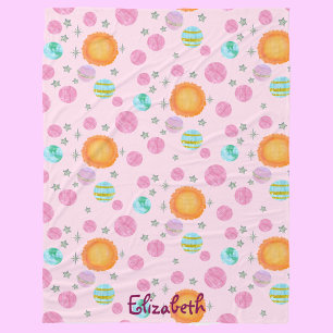 Couverture Polaire Premier voyage rose autour du 1er anniversaire de