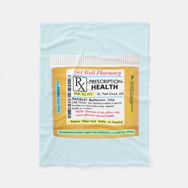 Couverture Polaire Prescription de RX pour la santé (Devant)
