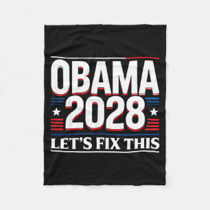 Couverture Polaire Président Barack Obama 2028 Rtrait Patriotique Dém