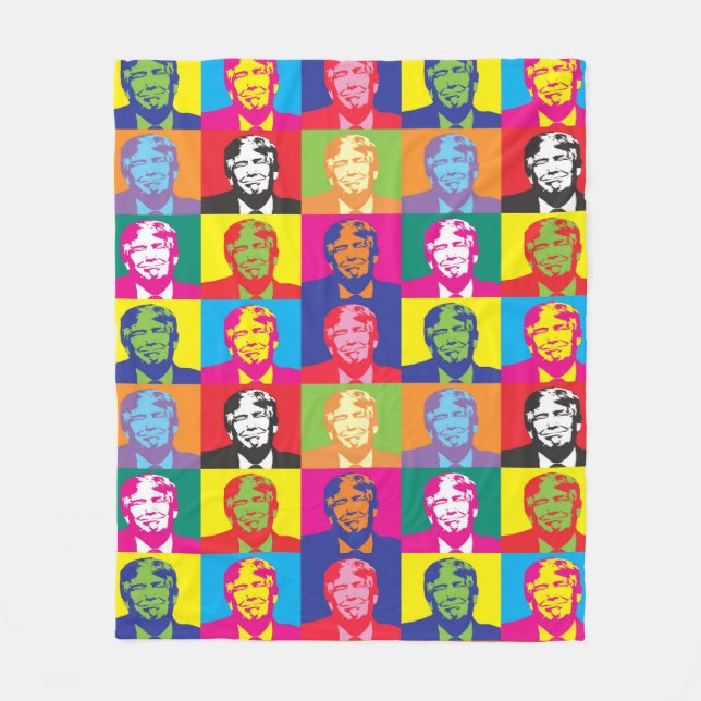 Couverture Polaire Président Trump Pop Art (Devant)