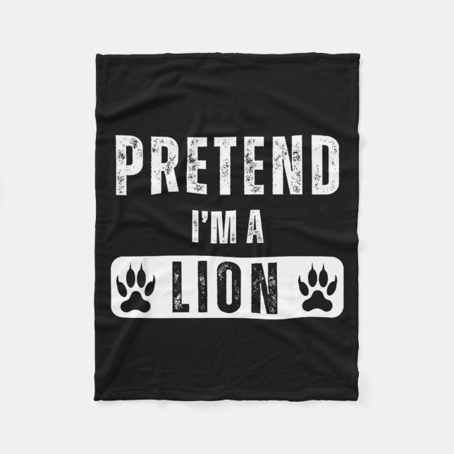 Couverture Polaire Pretend I'm A Lion Lazy Halloween Easy Costume  (Devant)