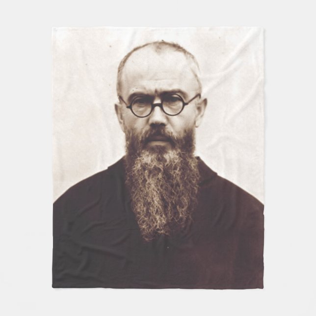 Couverture Polaire Prêtre catholique polonais Saint Maximilian Kolbe (Devant)