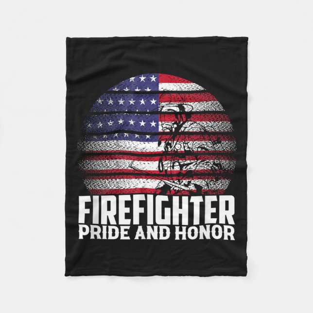 Couverture Polaire Pride And Honor Fireman Gift Proud Firefighter Quo (Devant)