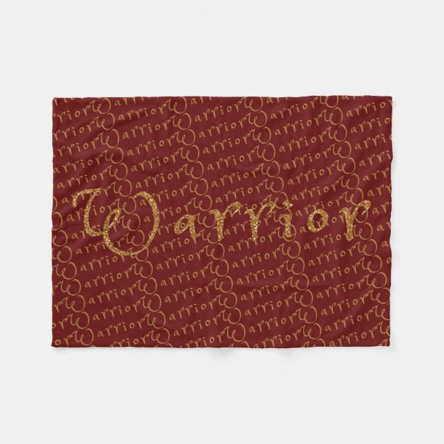 Couverture Polaire Prière chrétienne prophétique WARRIOR (Devant (Horizontal))