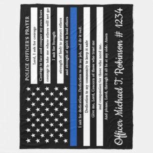 Couverture Polaire Prière d'officier de police personnalisée