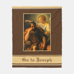 Couverture Polaire Prière religieuse catholique Saint Joseph Baby Je