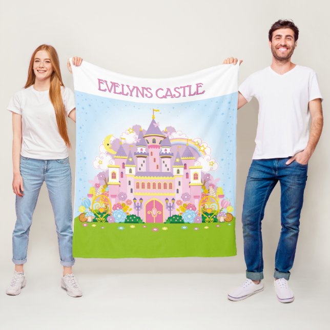 Couverture Polaire Princesse Decor ! Château personnalisé (En situation)