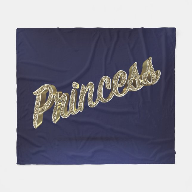 Couverture Polaire Princesse Gold 3D (Devant (Horizontal))