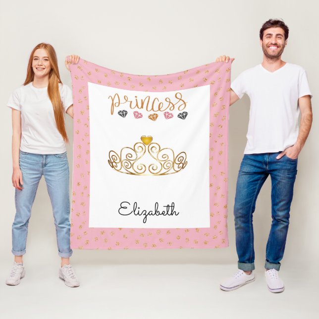 Couverture Polaire Princesse Tiara personnalisée (En situation)
