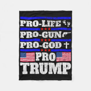 Couverture Polaire Pro Trump Pro Vie Pro Armes Pro Dieu Trump Drapeau