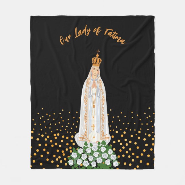 Couverture Polaire Procession de Notre-Dame de Fatima aux bougies (Devant)
