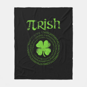 Couverture Polaire Professeur de mathématiques irlandais Shamrock Vin