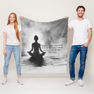 Couverture Polaire Professeur de méditation de yoga Pose de lotus Pei
