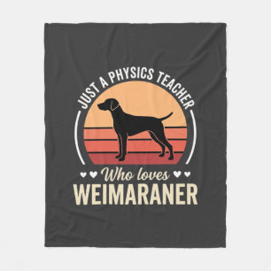 Couverture Polaire Professeur de physique amateur de chien Weimaraner