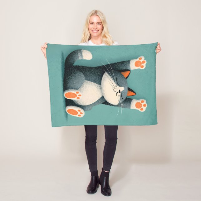 Couverture Polaire Professional Nap Taker Funny Sleeping Cat (En situation)