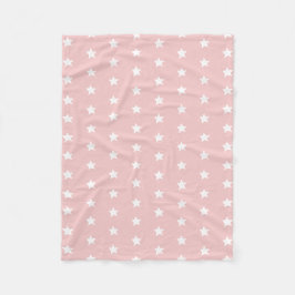 Couverture Polaire Profil sous convention astérisque rose et blanc