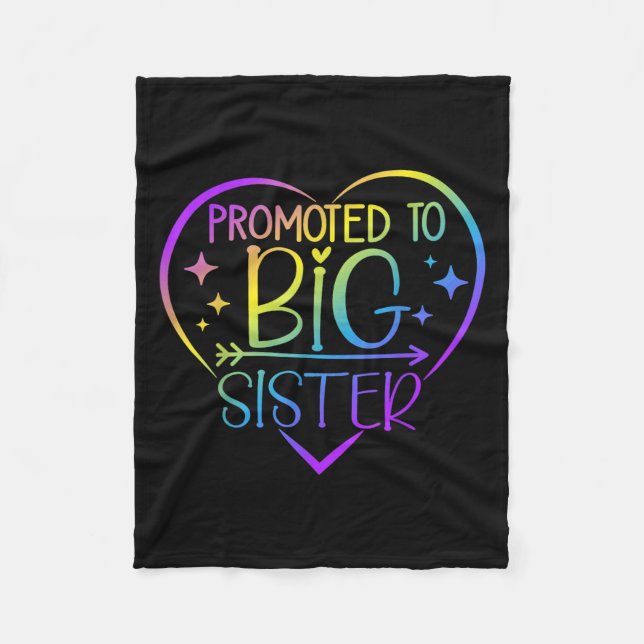 Couverture Polaire Promoted To Big Sister - New Baby Birth Announceme (Devant)