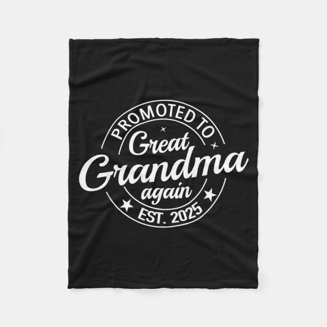 Couverture Polaire Promoted To Great Grandma Again 2025 Pregnancy Bab (Devant)
