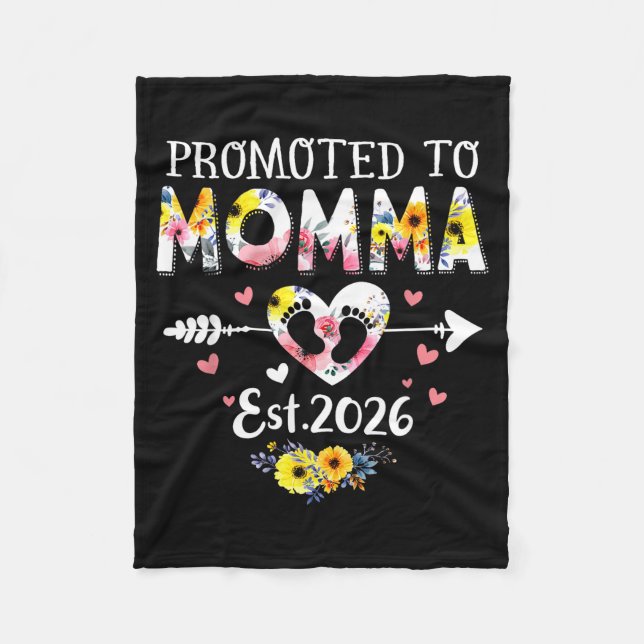 Couverture Polaire Promoted To Momma 2026 First Time New Grandma Preg (Devant)