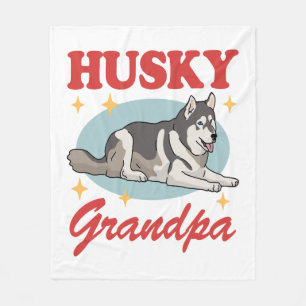 Couverture Polaire Propriétaire de chiens Husky Grandpa Sibérien Husk