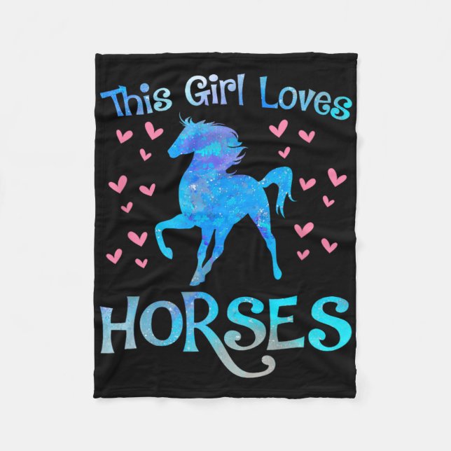 Couverture Polaire Propriétaire Du Cheval Cette Fille Aime Les Chevau (Devant)