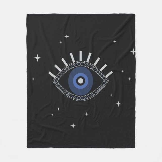 Couverture Polaire Protection des yeux bleus contre les mauvaises éne (Devant)