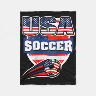 Couverture Polaire Proud America Soccer Fans Jersey - Usa Flag Footll