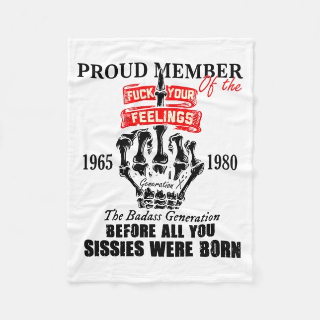 Couverture Polaire Proud Member Of The 1965-1980 Generation X Bad Gen (Devant)