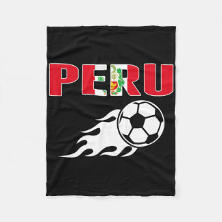 Couverture Polaire Proud Peru Soccer Fans Jersey Peruvian Flag Footll