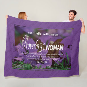 Couverture Polaire Proverbes personnalisés 31 Femme