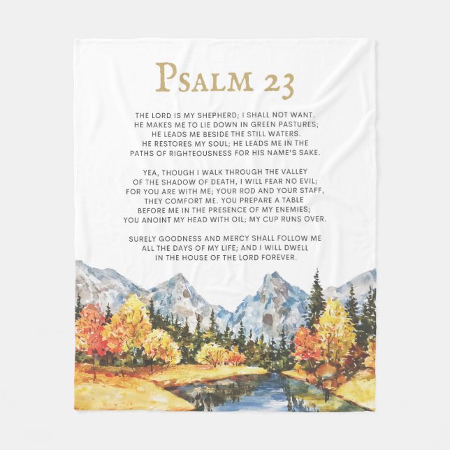 Couverture Polaire Psaume 23 Le Seigneur est mon Berger (Devant)