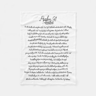Couverture Polaire Psaume 91 Bible Design Plumes Chrétien