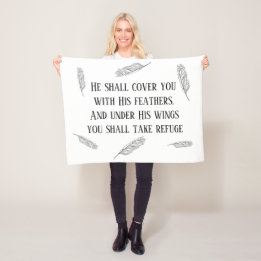 Couverture Polaire Psaume 91 Plumes conception Christian Fleece Blank